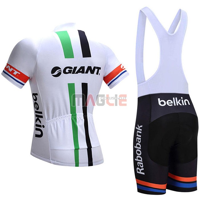 Maglia Giant Alpecin Manica Corta 2021 Bianco